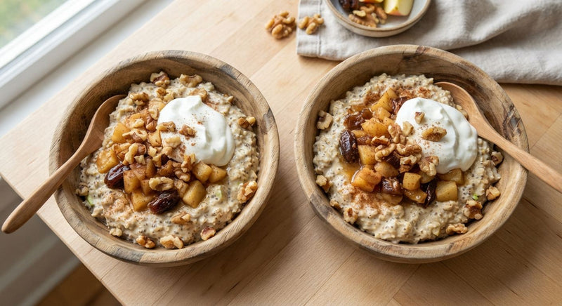 Apple-Cinnamon Slow Oat and Chia Bowl