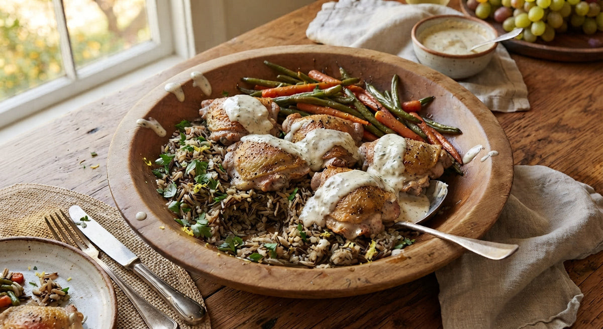 Maple-Dijon Rosemary Chicken & Roasted Carrots