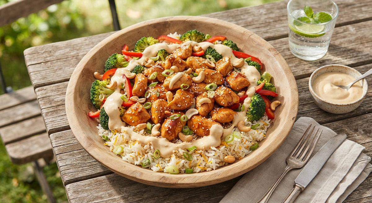 Sticky Orange-Ginger Chicken Bowls